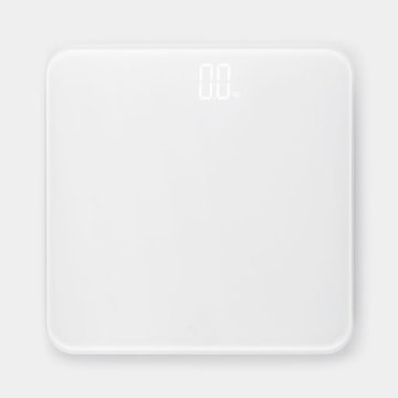 Minimalist White Glass Digital Weight Scale